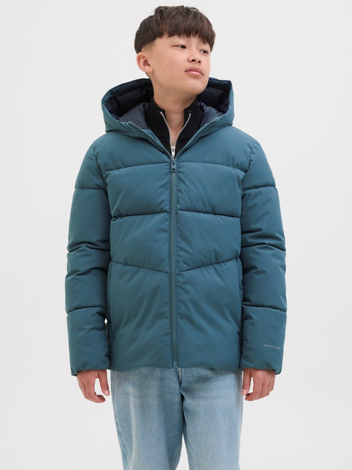 Jjglobal Puffer Jacket Jnr - Petrol Blauw