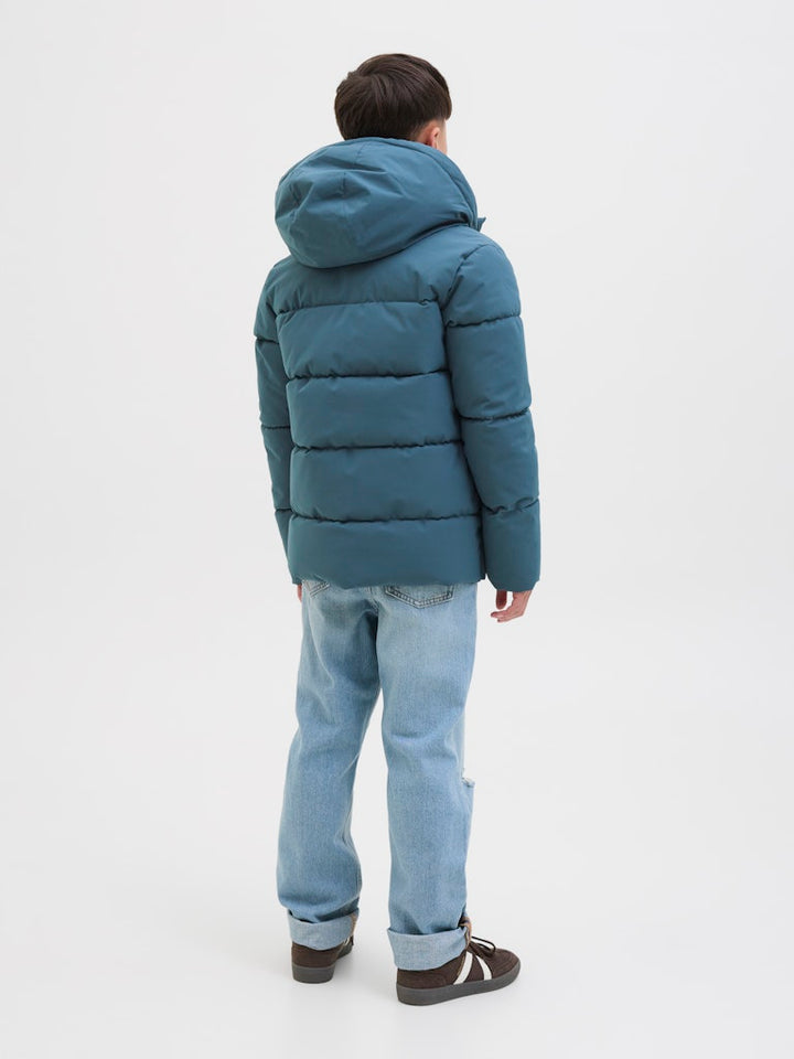 Jjglobal Puffer Jacket Jnr - Petrol Blauw