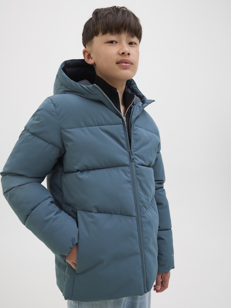Jjglobal Puffer Jacket Jnr - Petrol Blauw