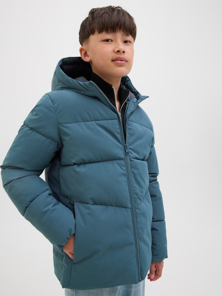 Jjglobal Puffer Jacket Jnr - Petrol Blauw