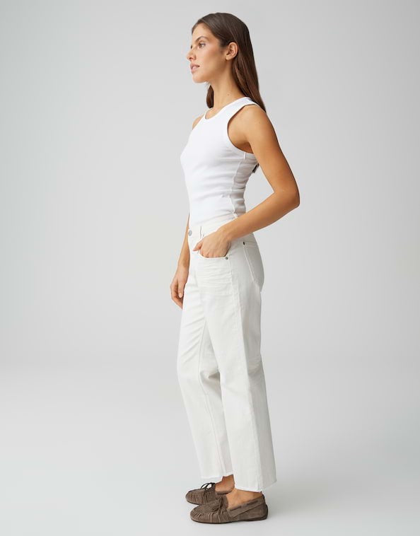 Opus Lani Twist jeans boyfriend fit dames – wit - 26
