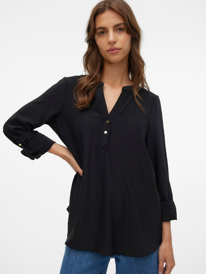 VERO MODA 10314638 Ani top l/m dames zwart