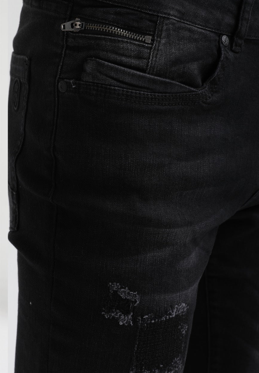 Gabbiano men 82655 Ultimo jeans skinny fit black denim – heren - L34