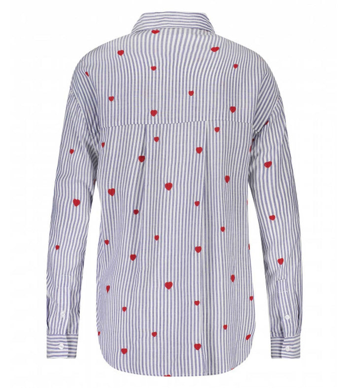 Only blouse l/m dames blauw dessin