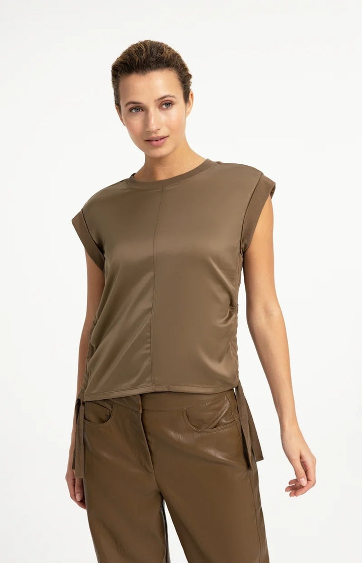 YAYA Women T-shirt bruin – dames