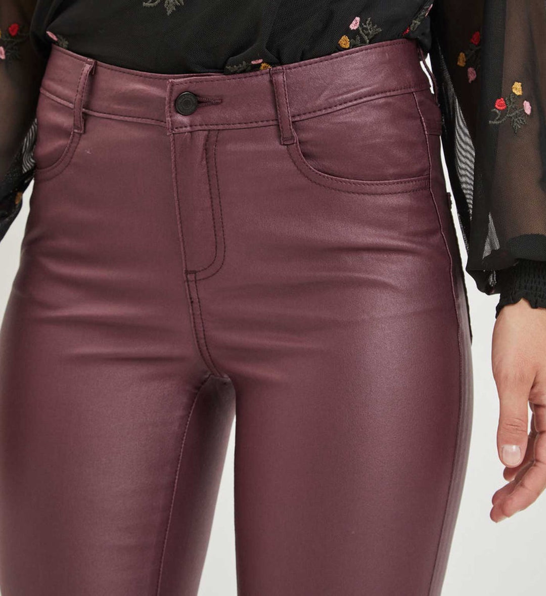 Refined department lange broek dames bordeaux – R2511194843