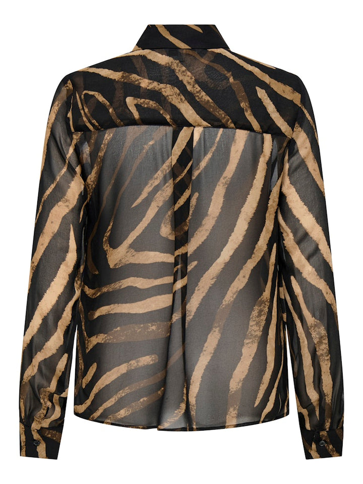 Only Keana blouse l/m dames zwart dessin