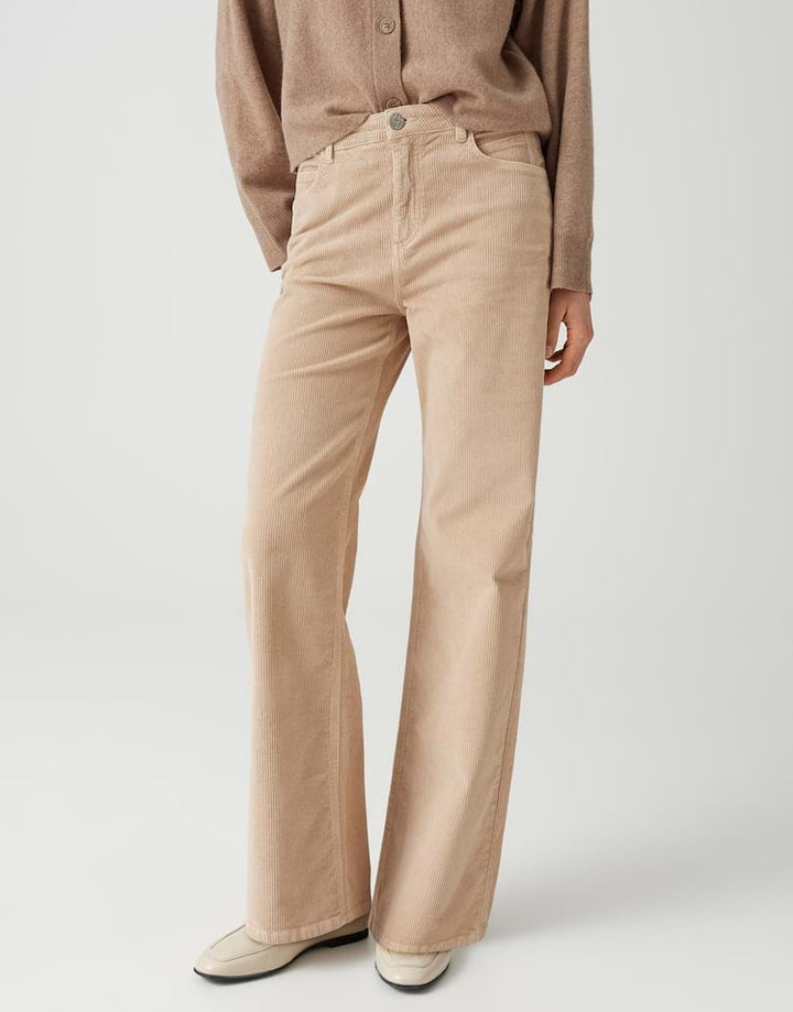 Opus Mivy cord 10607313362248 jeans regular-straight fit zand