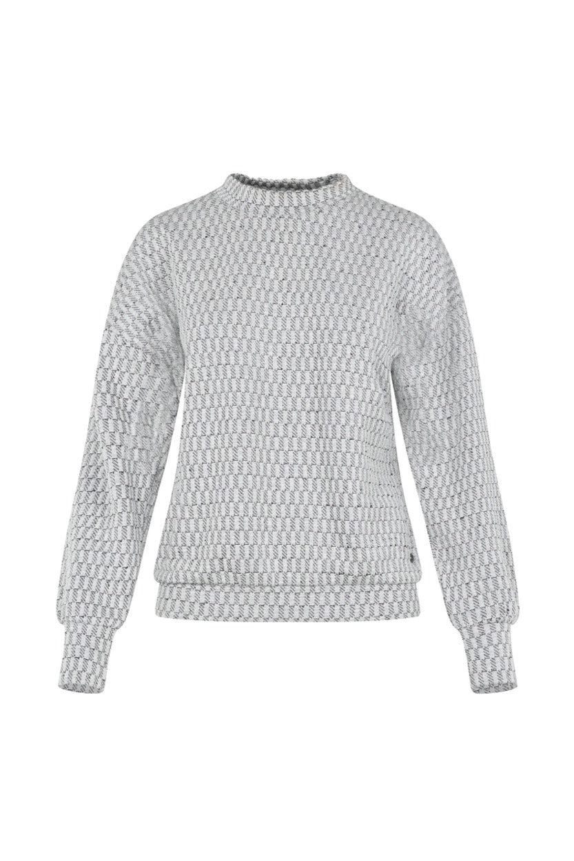 Elvira Casuals E4 24-066 sweater dames grijs dessin
