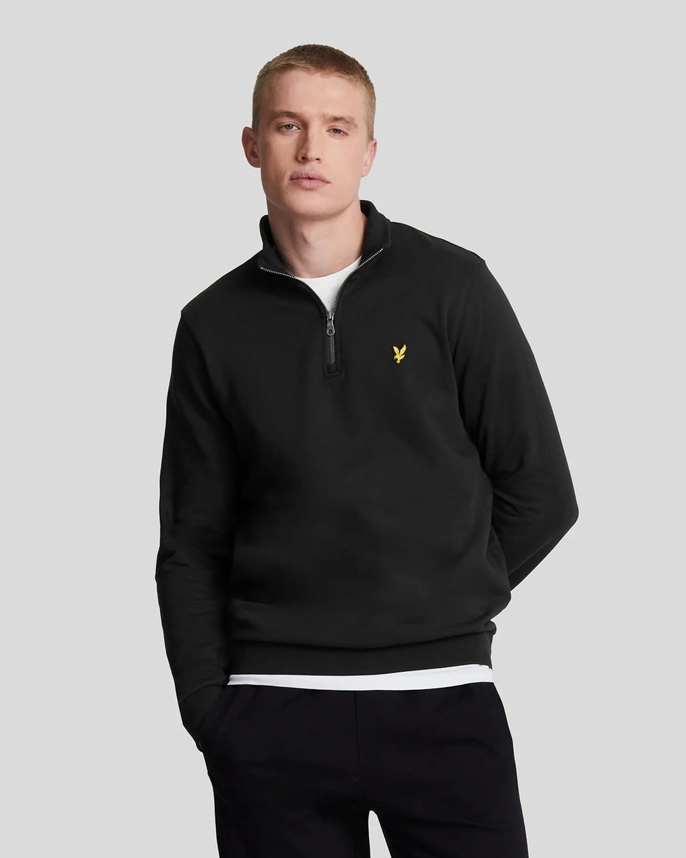 Lyle & Scott ML2022 V sweater zwart – heren