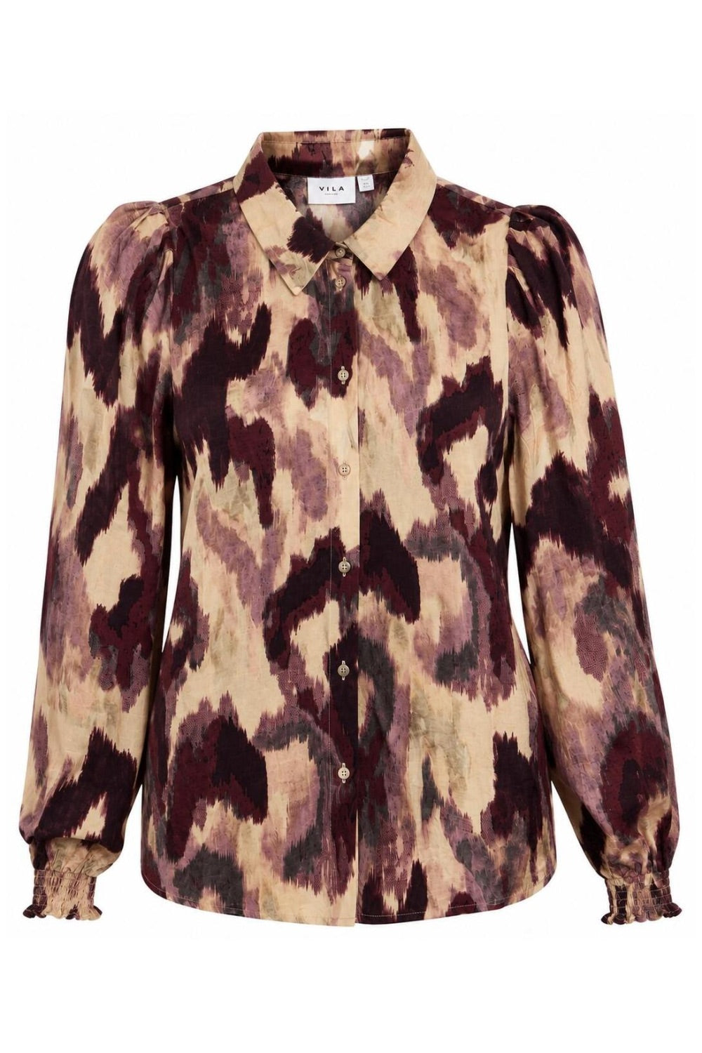 Vila blouse l/m dames paars dessin – 14121103 Rano