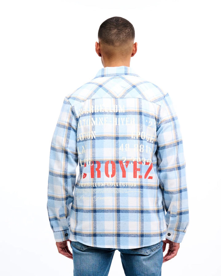 Croyez CR1-AW23-15 overhemd l/m heren – blauw dessin