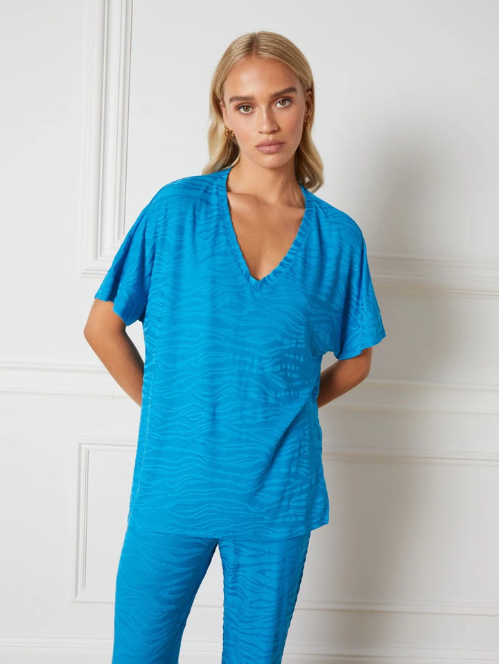 Refined department t-shirt kobalt – dames
