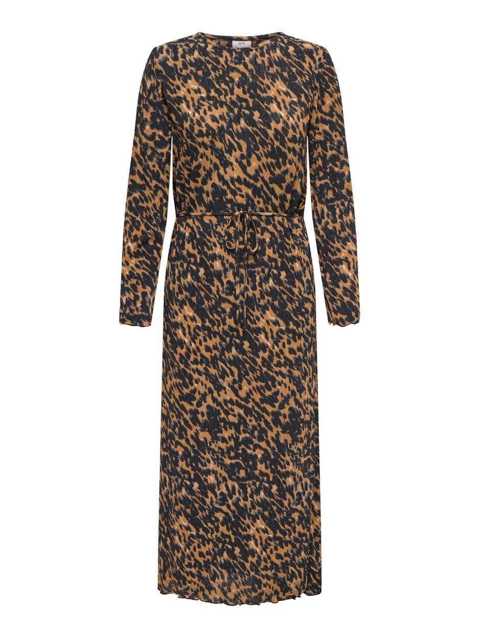 Only 15332400 sienna – dames maxi jurk bruin dessin
