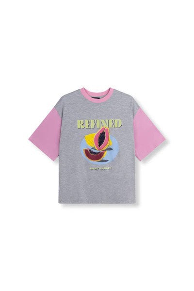 Refined department t-shirt k/m dames grijs melee