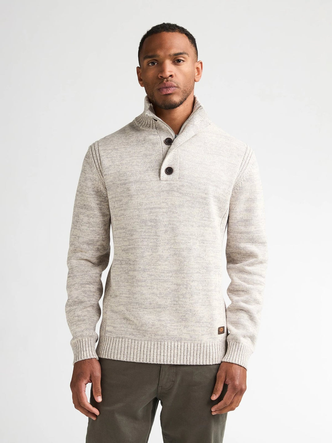 Petrol men M-3060-KWC226 trui heren lichtgrijs - Beige