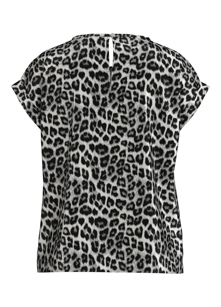 Vila ellette t-shirt k/m dames grijs dessin
