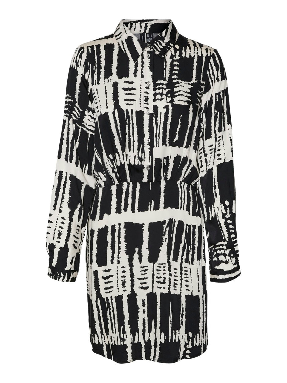 VERO MODA 10314848 Cindy jurk kort dames zwart dessin