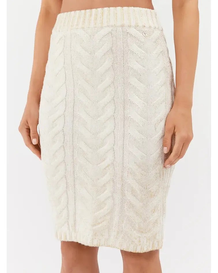 Guess dames midi rok off-white – dames