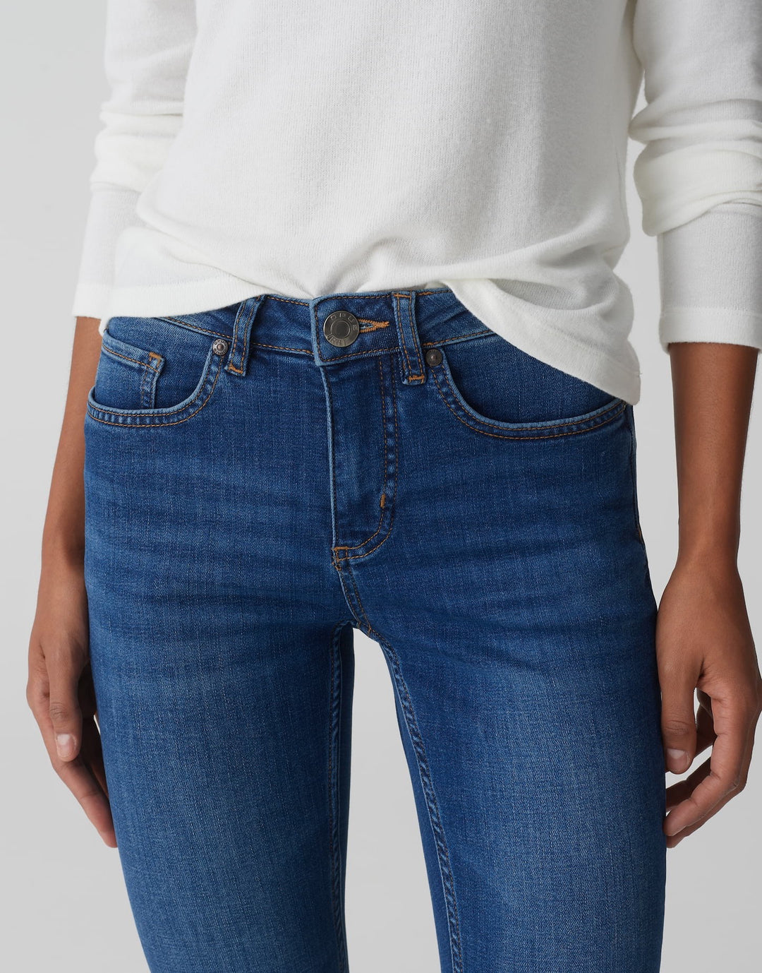Opus Elma strong blue – skinny fit jeans dames - Blue Denim - L28