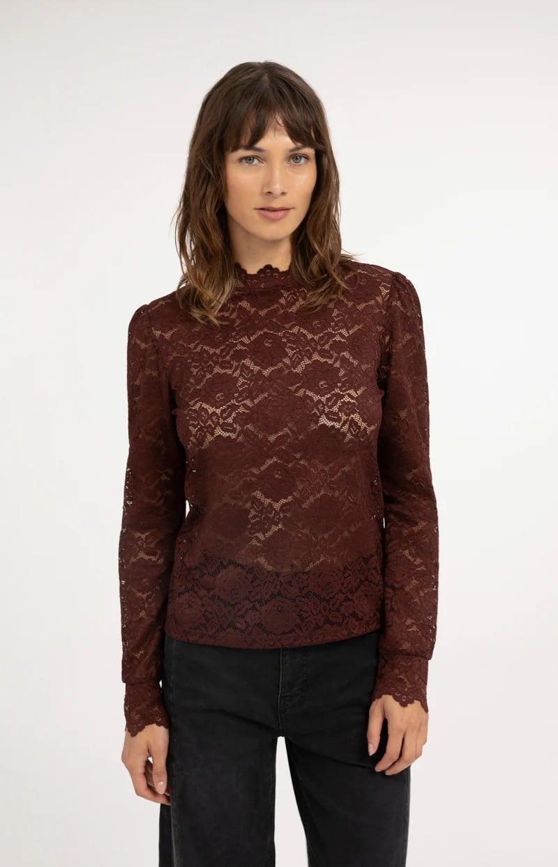 YAYA Women 01-709432-610 top l/m dames bordeaux