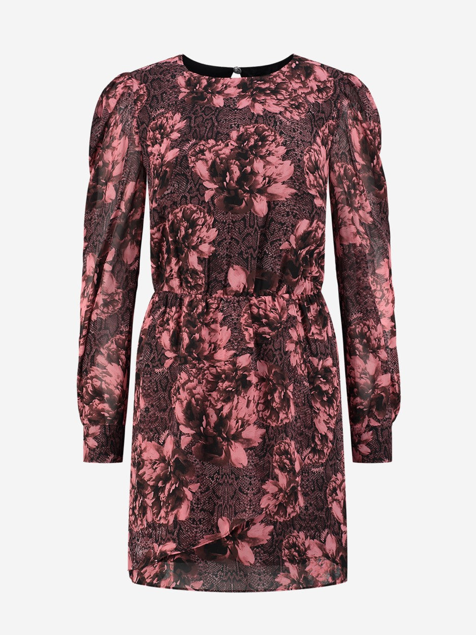 Nikkie N 5-573 2401 jurk kort dames – roze dessin