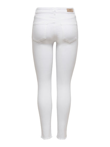 ONLBLUSH MID SK RAW ANK DNM REA0730 - Wit Skinny jeans Only 