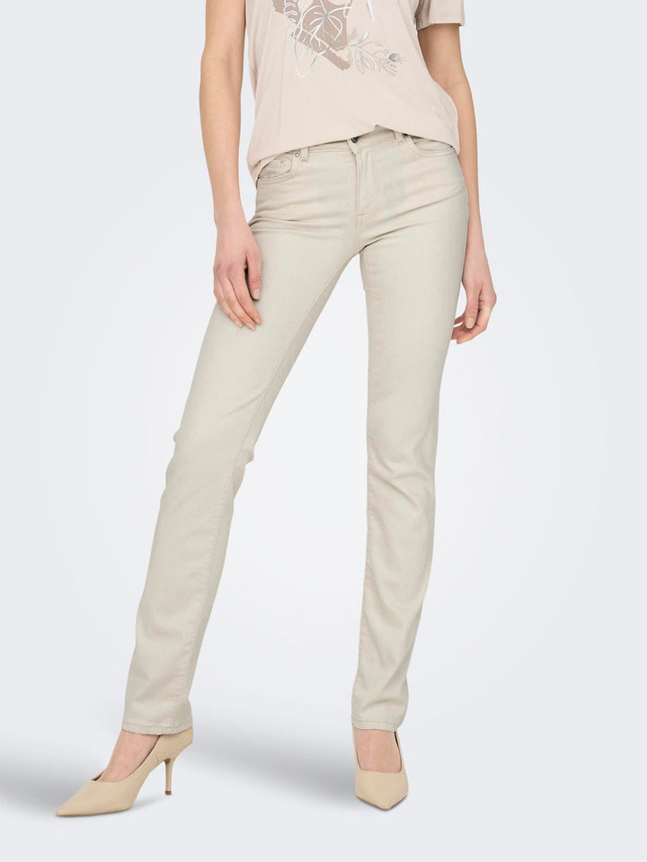 Onlalicia Reg Strt Dnm Dot019 - Ecru