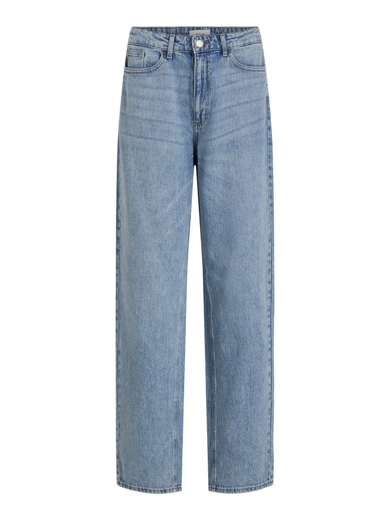 Vikelly Jaf Hw Straight Jeans - Blue Denim
