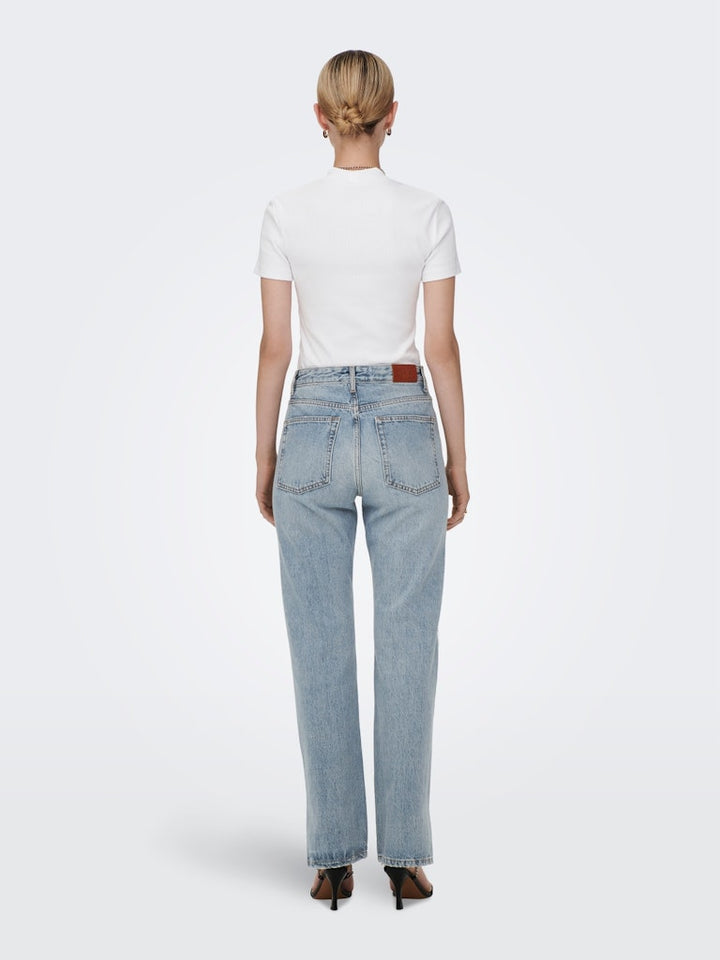 Onlbillie Ex Hw Straight Slit Jns D - Blue Denim