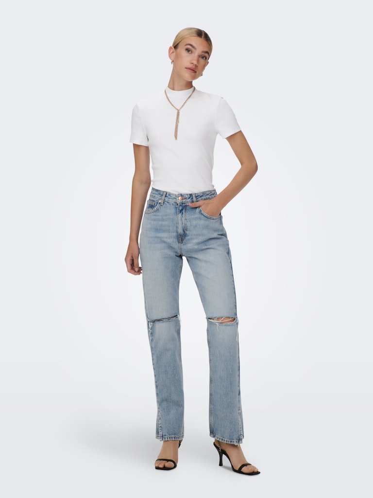 Onlbillie Ex Hw Straight Slit Jns D - Blue Denim