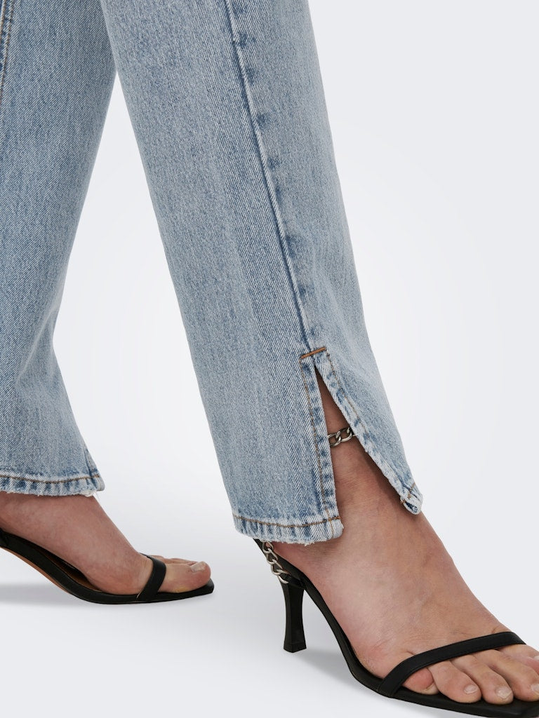 Onlbillie Ex Hw Straight Slit Jns D - Blue Denim