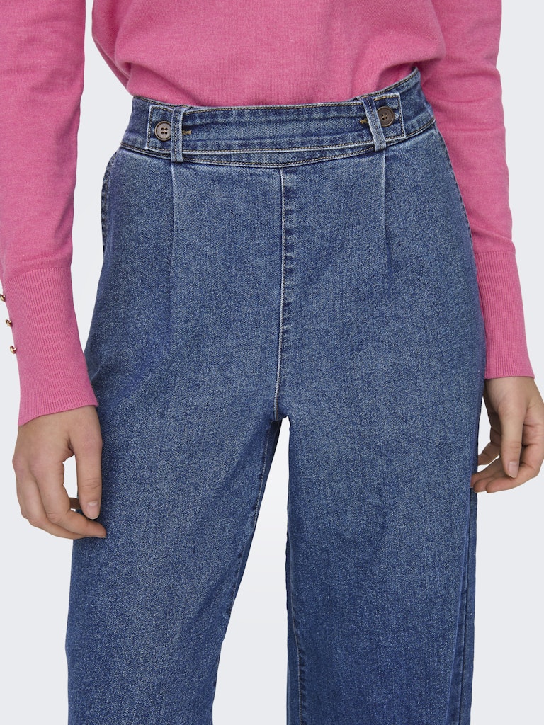 Jdygeggo Hw Wide Jeans Dnm Noos - Blue Denim