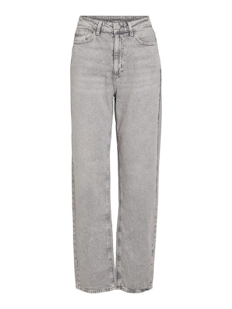 Vikelly Jaf Hw Straight Jeans - Grey Denim