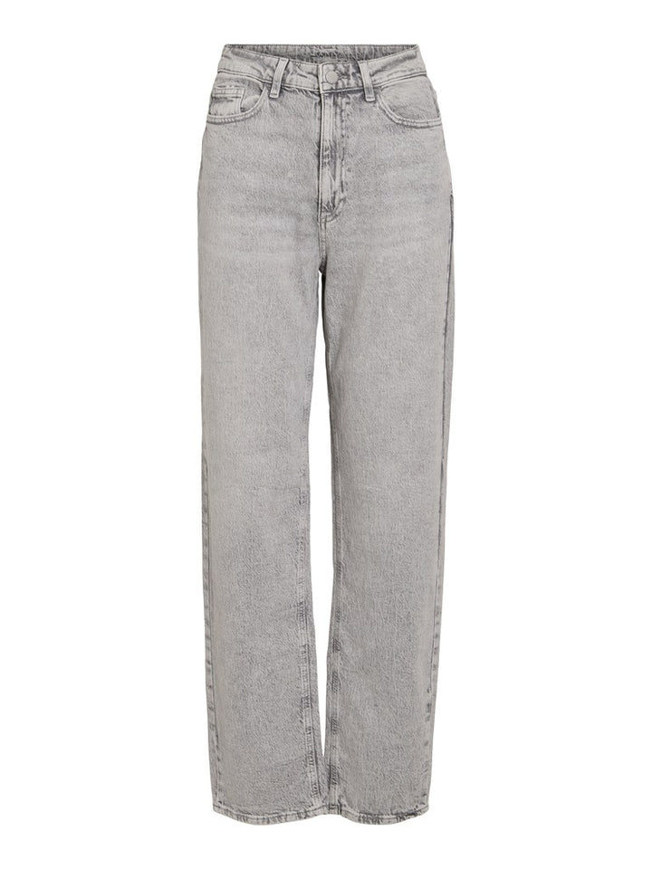 Vikelly Jaf Hw Straight Jeans - Grey Denim