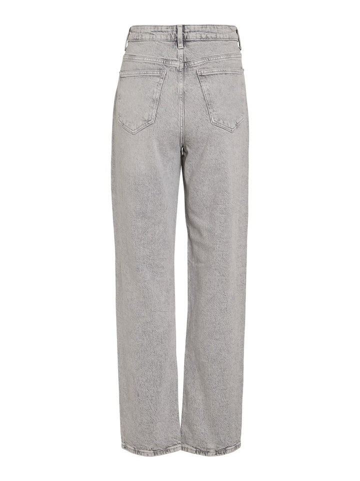 Vikelly Jaf Hw Straight Jeans - Grey Denim