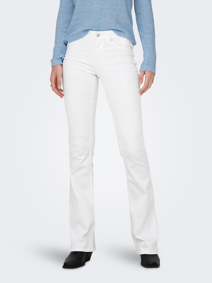 Onlblush Mid Flared Dnm Rea0730 Noos - Wit
