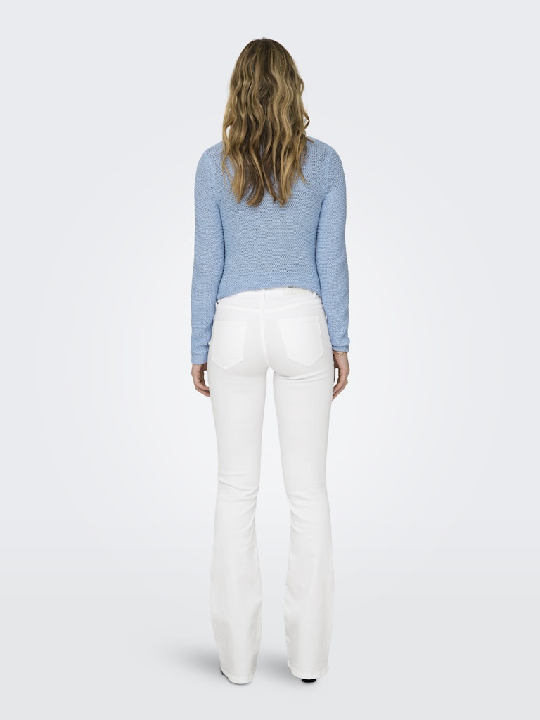 Onlblush Mid Flared Dnm Rea0730 Noos - Wit