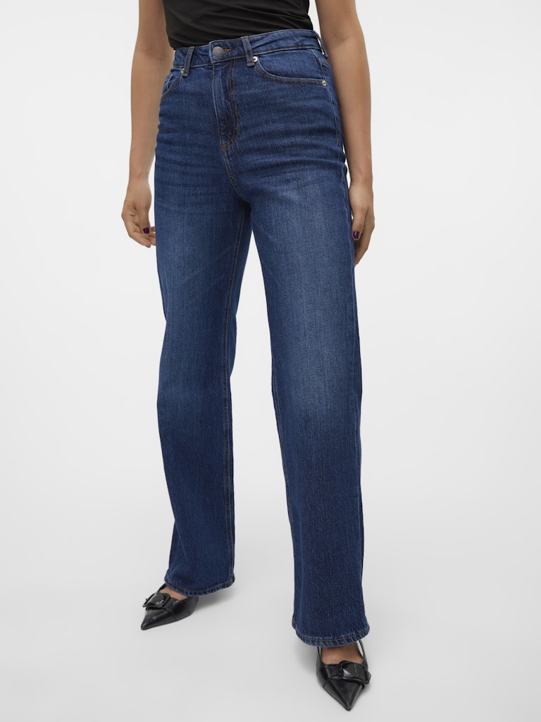 Vmtessa Hr Wide Jeans Ra393 Ga - Blue Denim