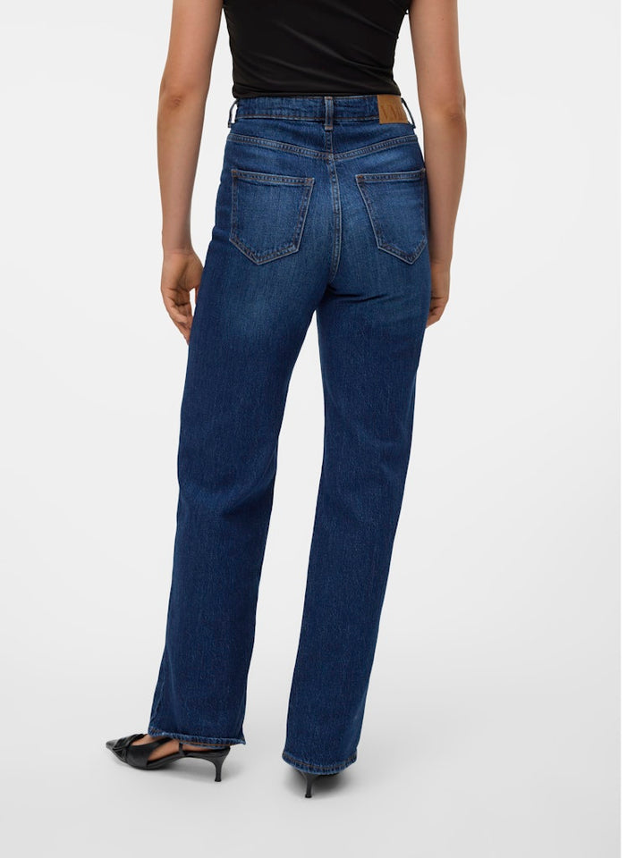 Vmtessa Hr Wide Jeans Ra393 Ga - Blue Denim