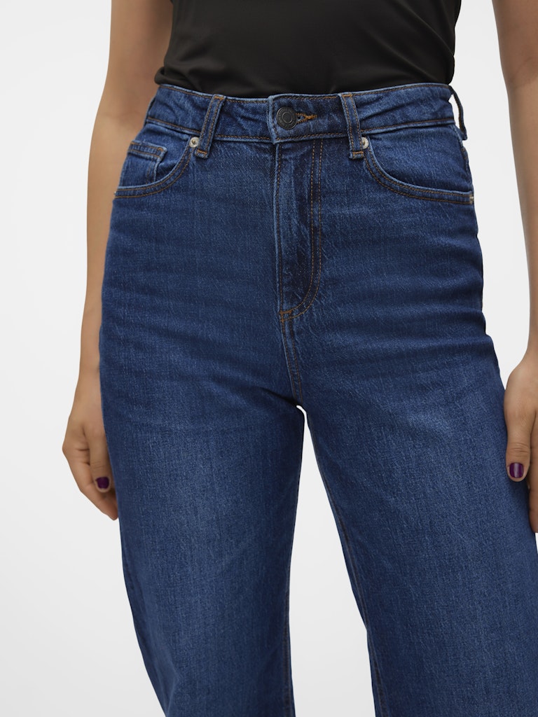 Vmtessa Hr Wide Jeans Ra393 Ga - Blue Denim