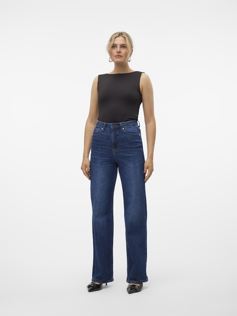 Vmtessa Hr Wide Jeans Ra393 Ga - Blue Denim