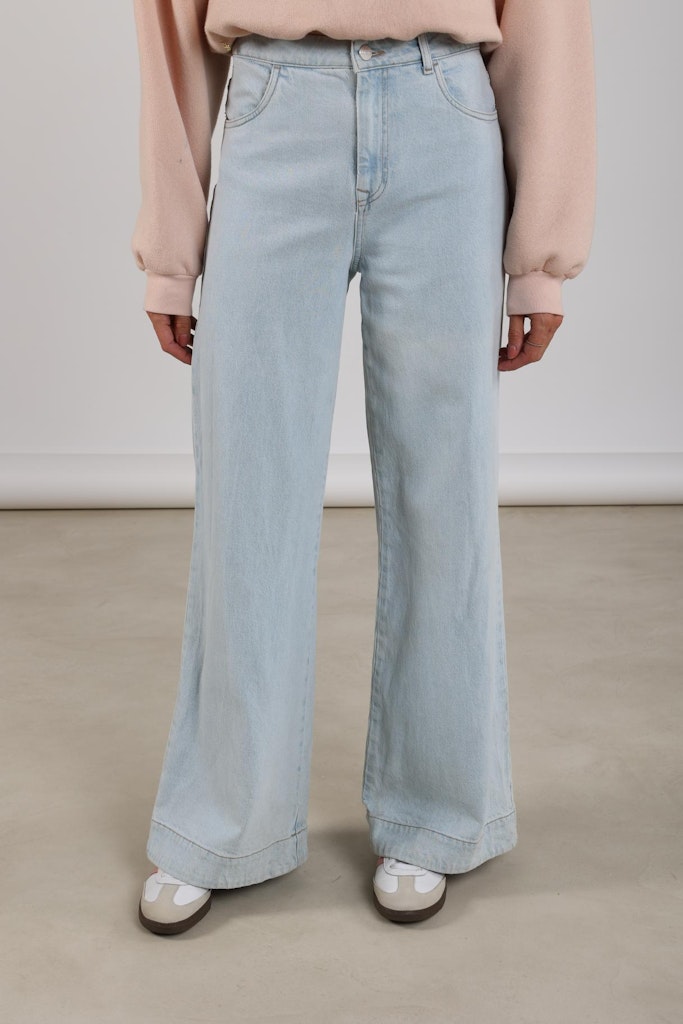 Abby Pants Denim Strass - Blue Denim