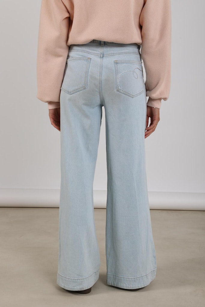 Abby Pants Denim Strass - Blue Denim