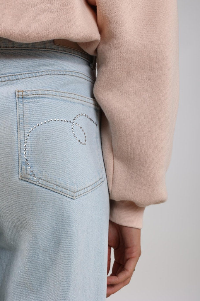 Abby Pants Denim Strass - Blue Denim