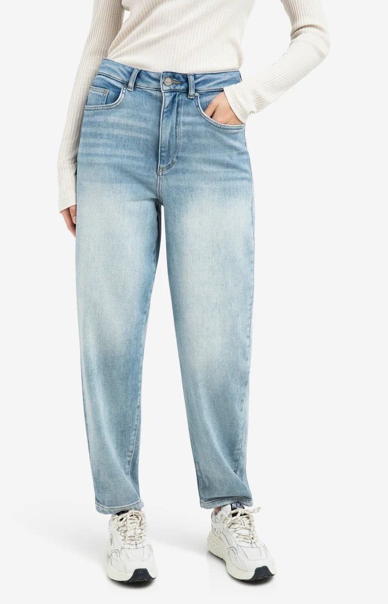 High-waist Jeans - Blue Denim