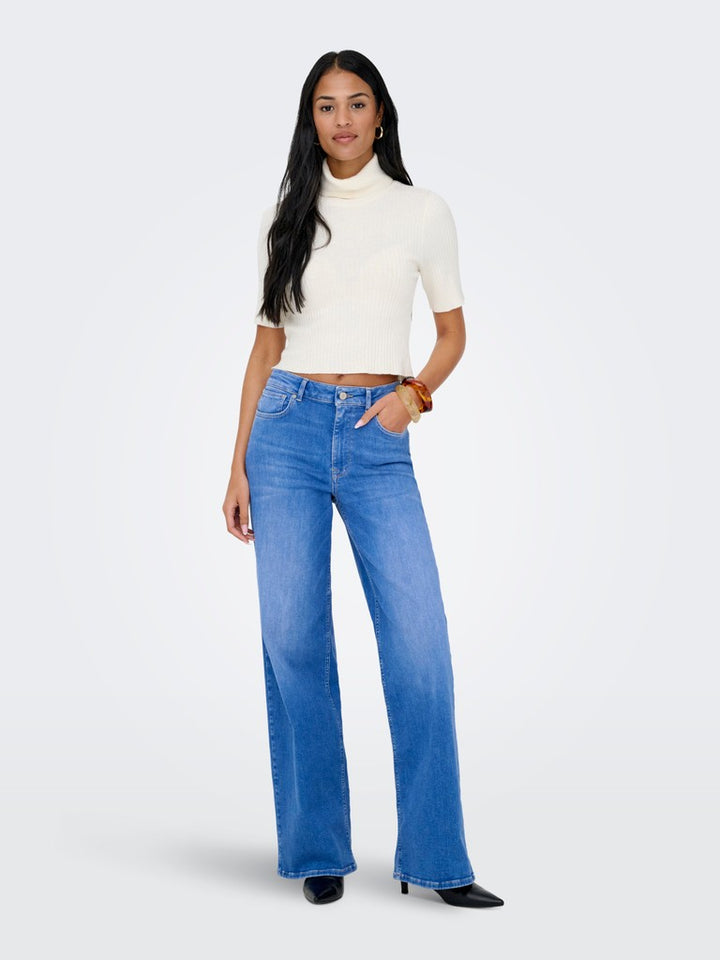 Onlmadison Blush Hw Wide Dnm Rea260 Noos - Blue Denim