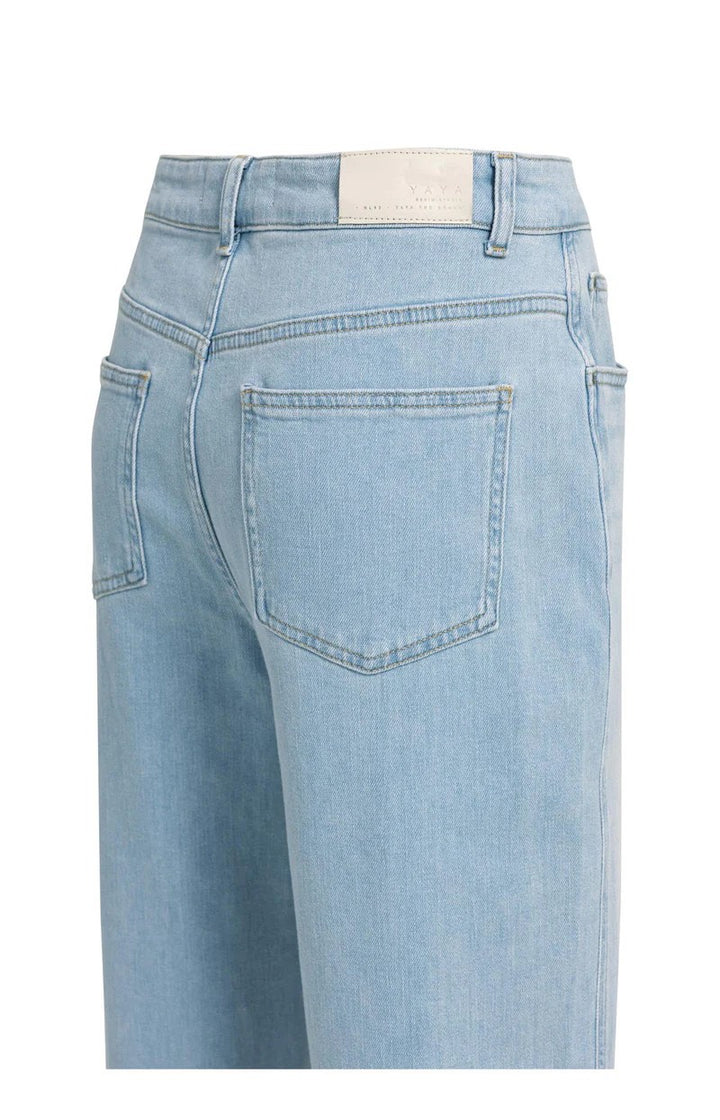 Barrel Jeans Met Wassing - Blue Denim