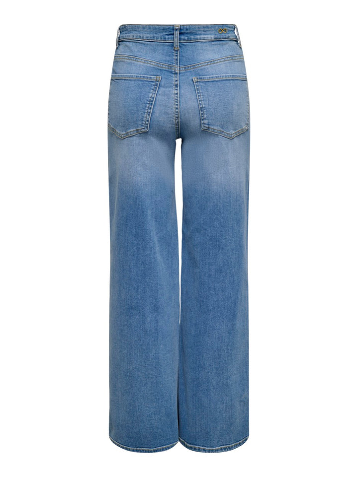 Jdyfelina-fina Hw Wide Med Blue Dnm - Blue Denim