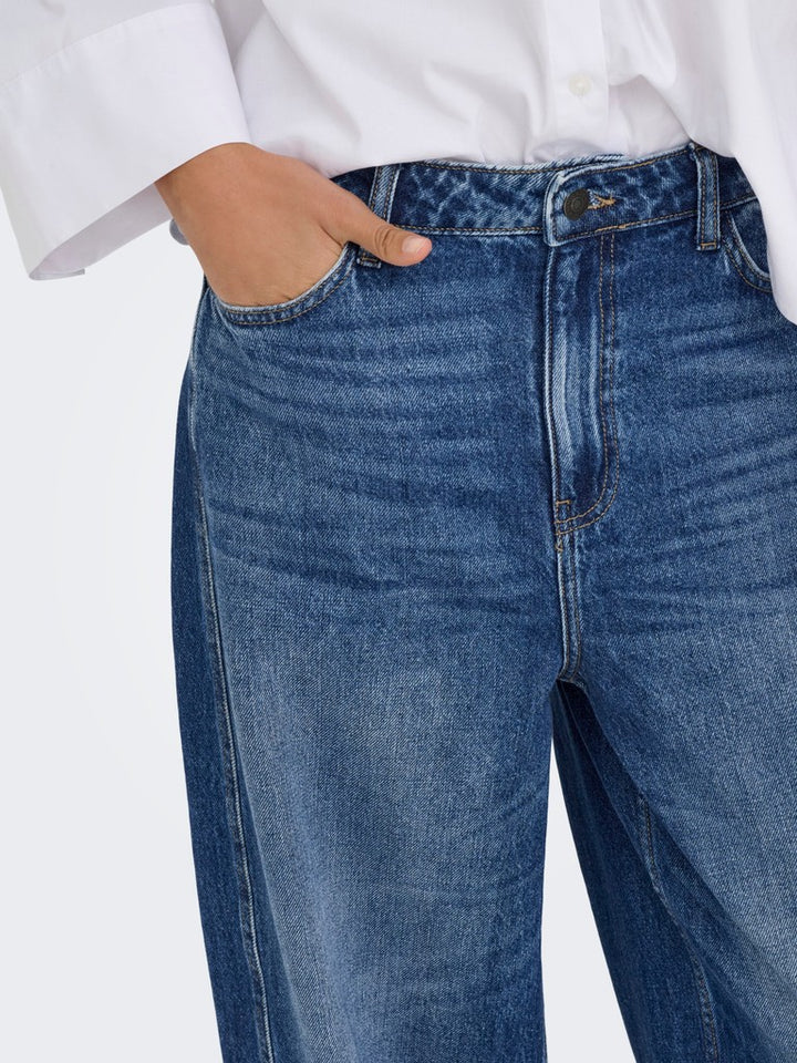 Jdysusie Mw Barrel Mb Jeans Dnm Noos - Blue Denim